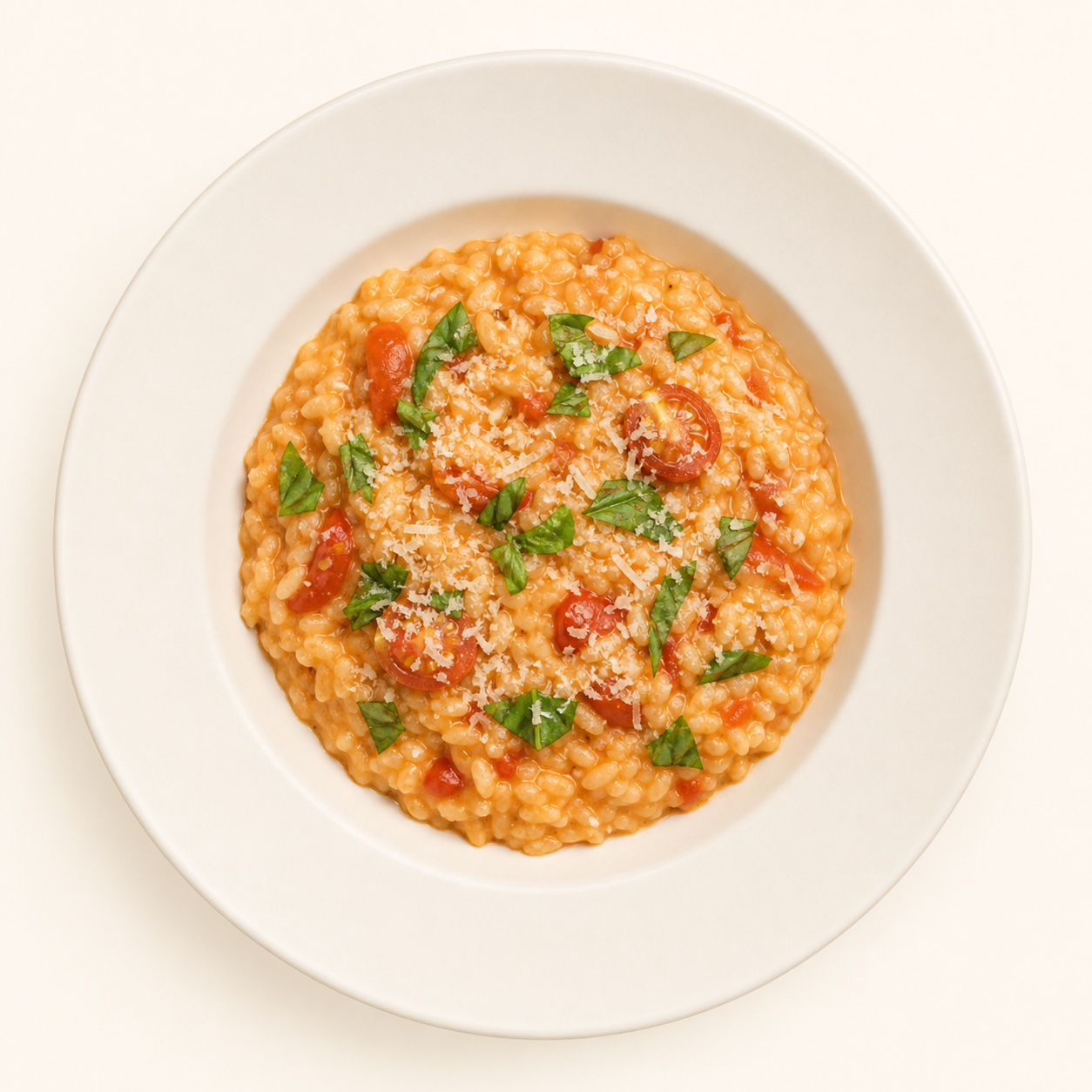 Instant Pot risotto met tomaat en basilicum