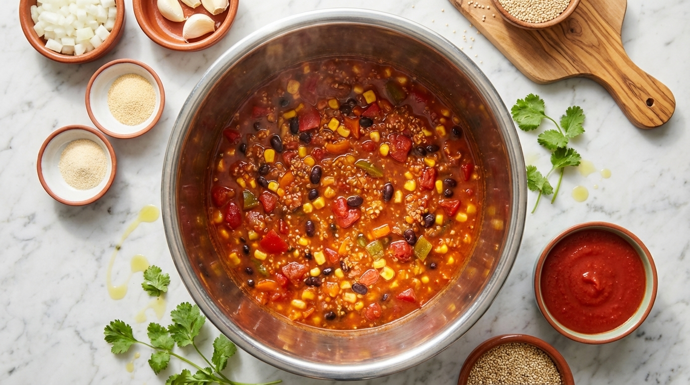 Instant Pot Vegan Enchilada Soep