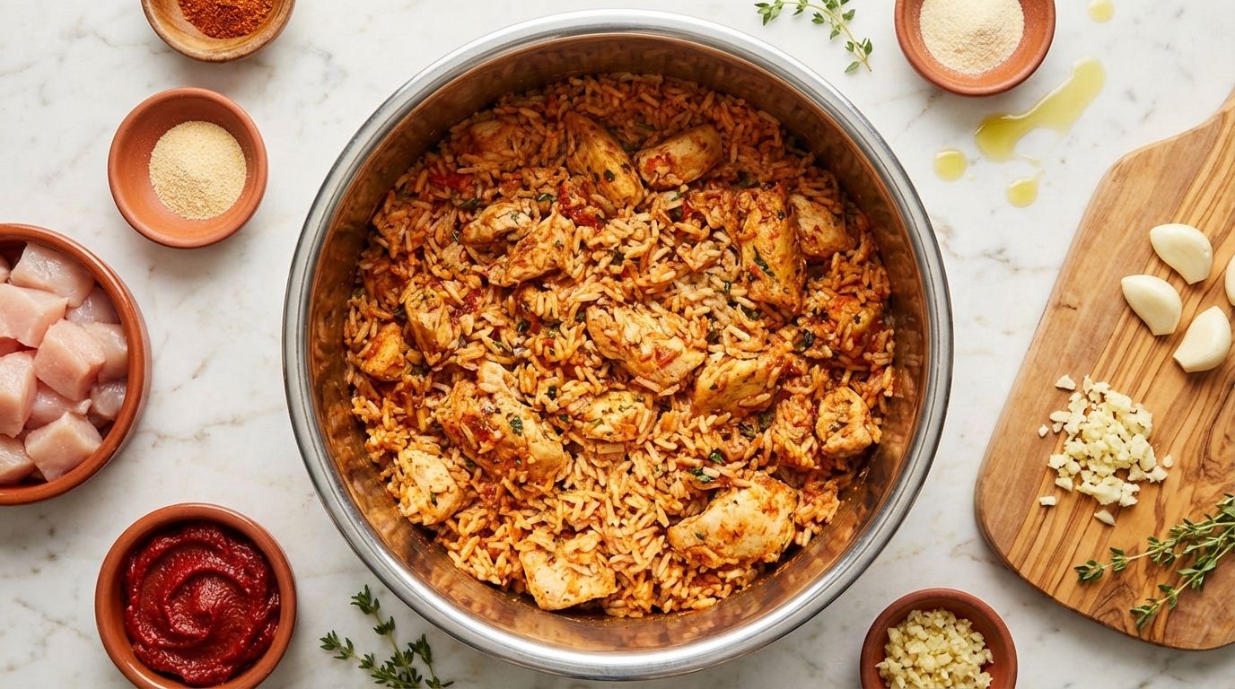Tzatziki Kip & Met Harissa Gekruide Rijst