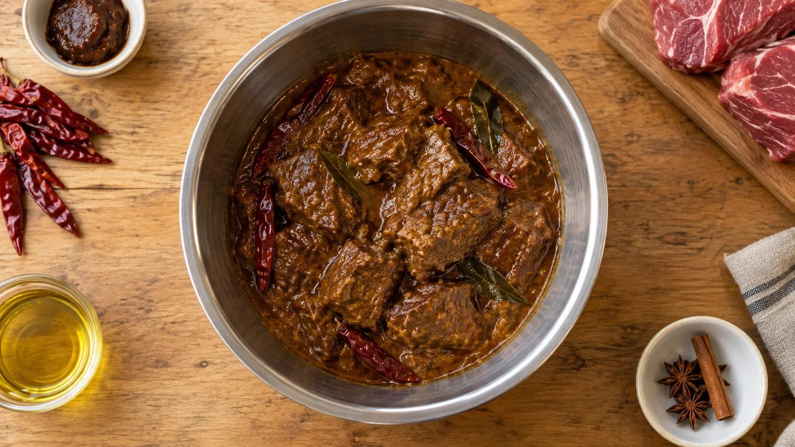 Rendang van rundvlees uit de Instant Pot