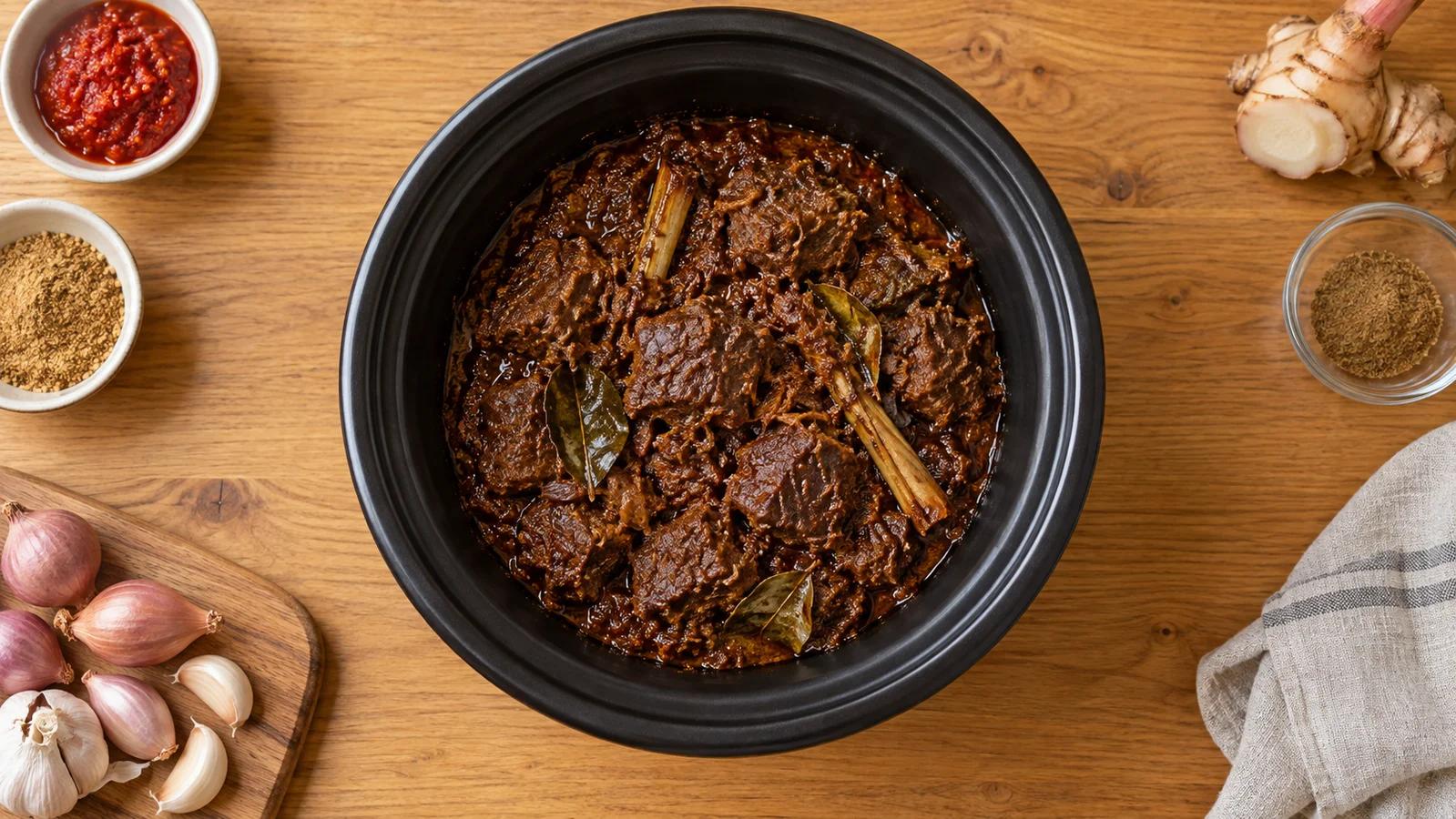 Rendang uit de slowcooker
